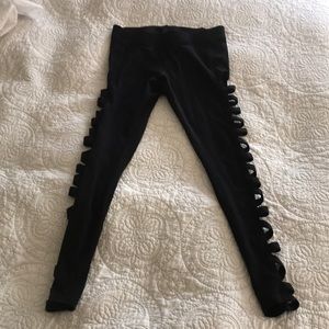 Black cutout leggings